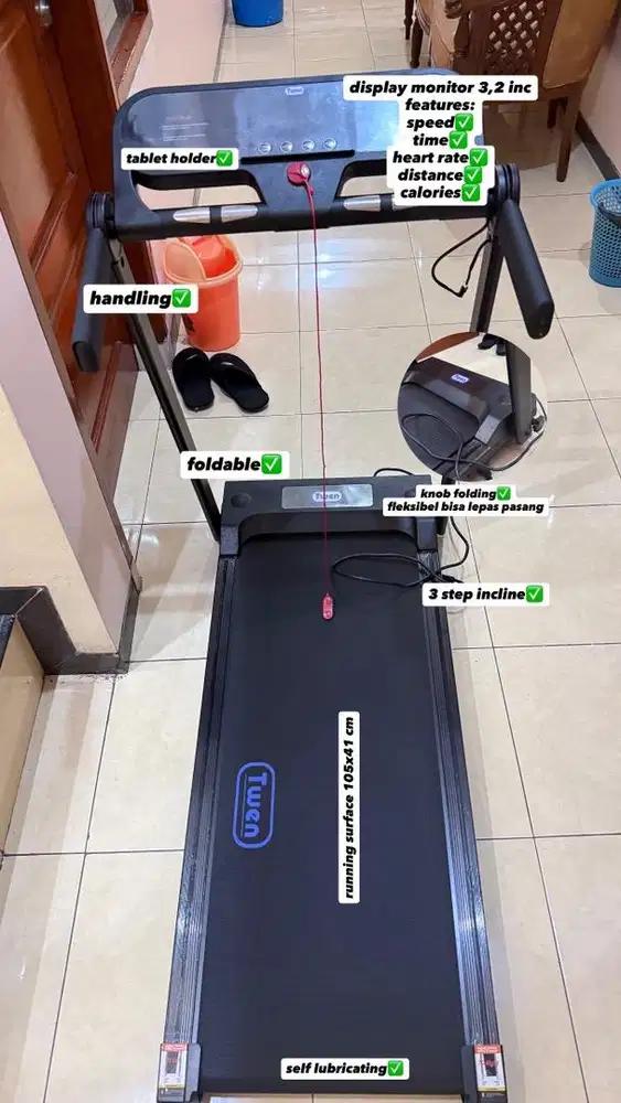 Treadmill Like New (Beli Nov 2025) – Jarang Dipakai!