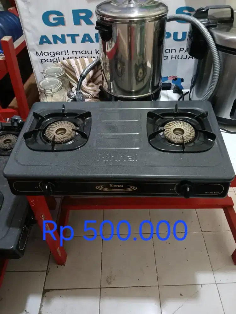 Kompor gas 2 tungku merk Rinai tp RI-602 BGX SUPER MURAH masih normal