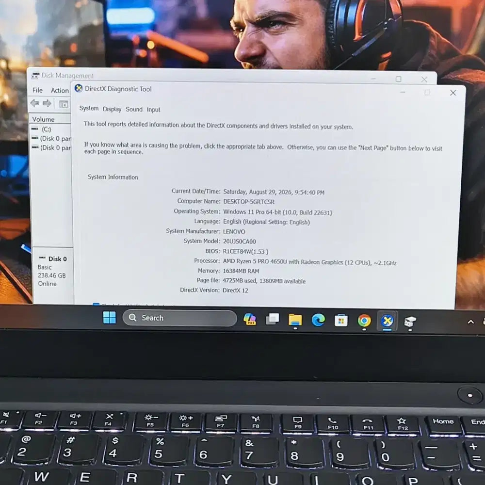 Laptop Lenovo Thinkpad T14s Ryzen Pro 5 Ram 16/256 Key Backlit