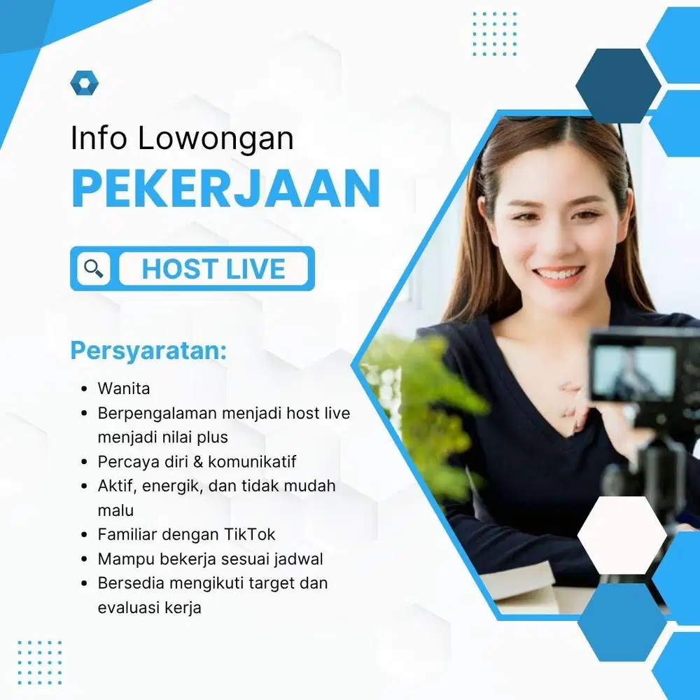 LOWONGAN HOST LIVE FULL TIME