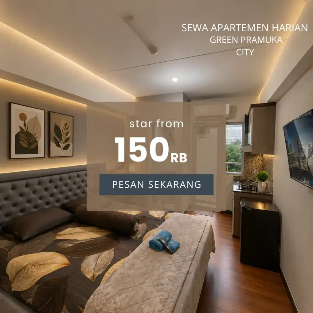 sewa apartemen harian green Pramuka city Jakarta pusat