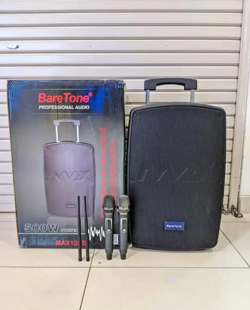 Speaker portable Baretone max12nb bluetooth dan key control 12 inch