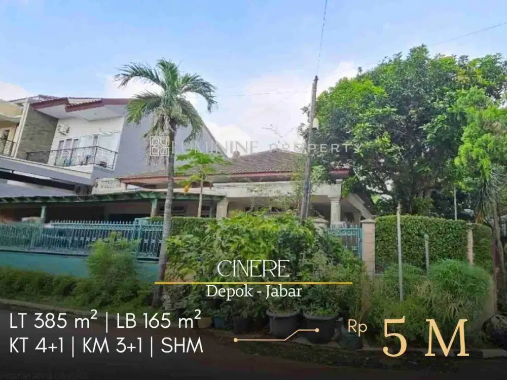 DIJUAL RUMAH HOOK DI BUKIT CINERE INDAH DEPOK