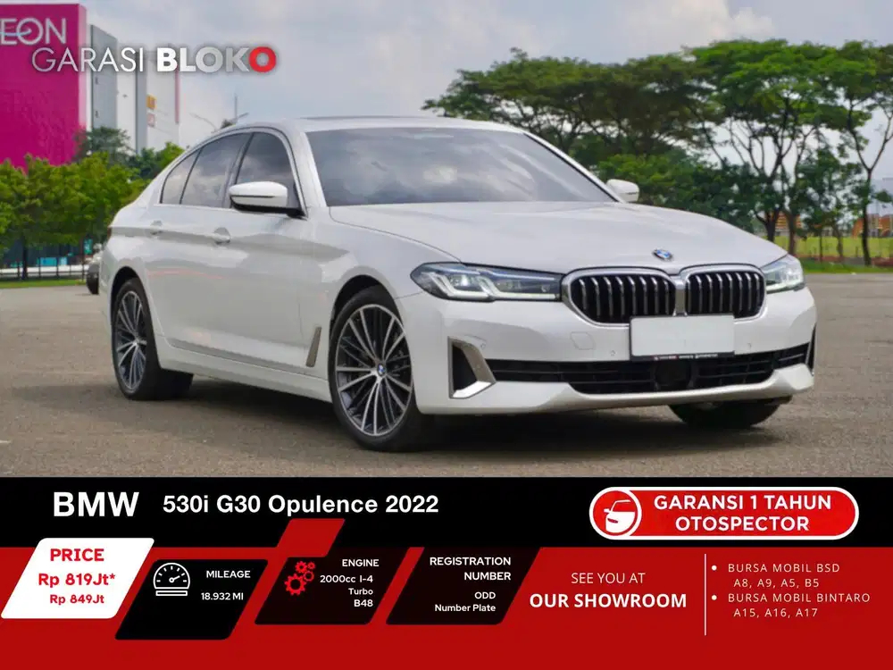 Odo 19rb Warranty ON - BMW 530i G30  Facelift LCI 2022