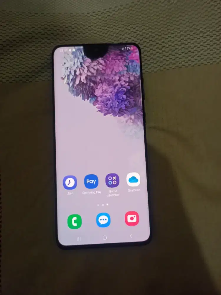 Samsung s20 plus resmi 8/128 gb minus tompel atas