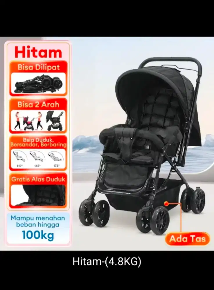 Stroller baby lipat portable BEIGE