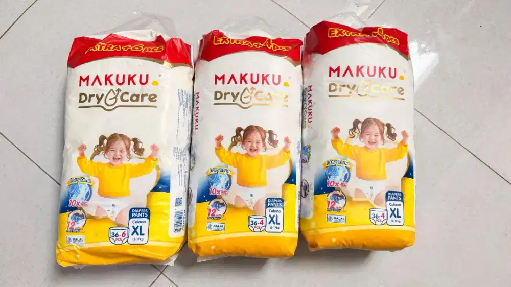 Jual rugi pampers Makuku XL 3 Pack (foto terlampir)
