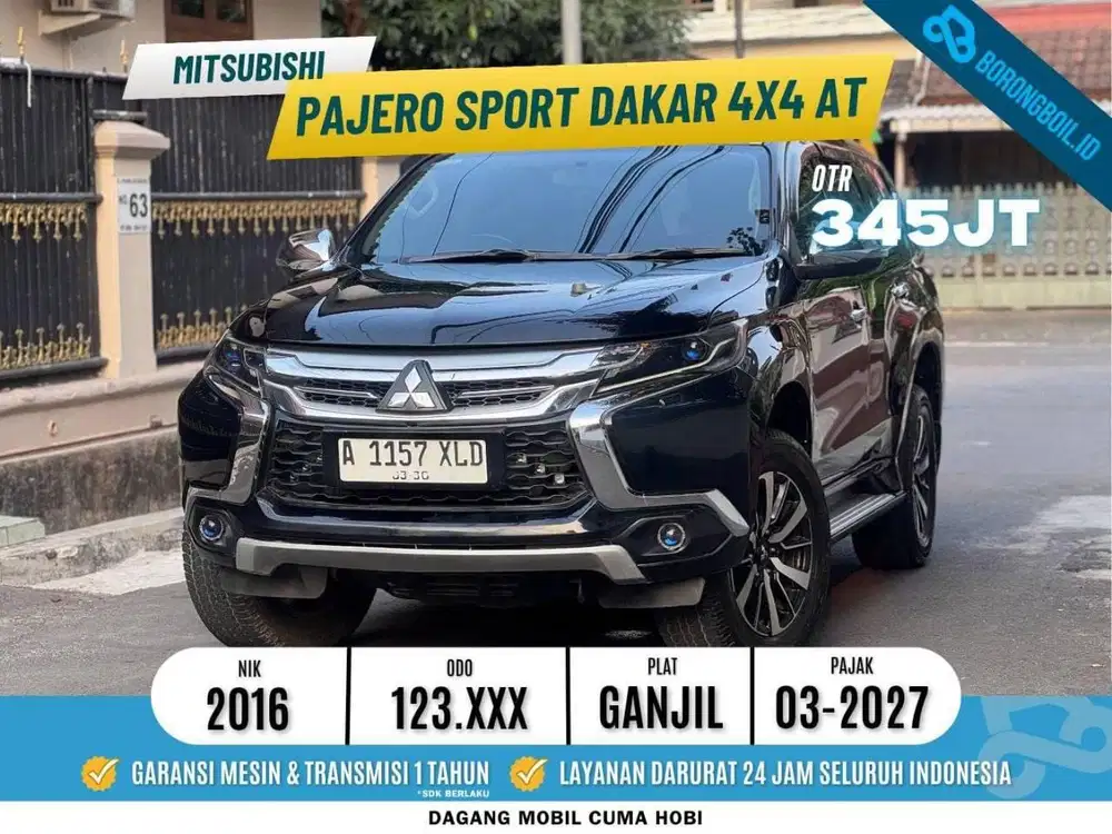 PAJERO DAKAR 4x4 DIESEL AT 2016 HITAM FAVORIT