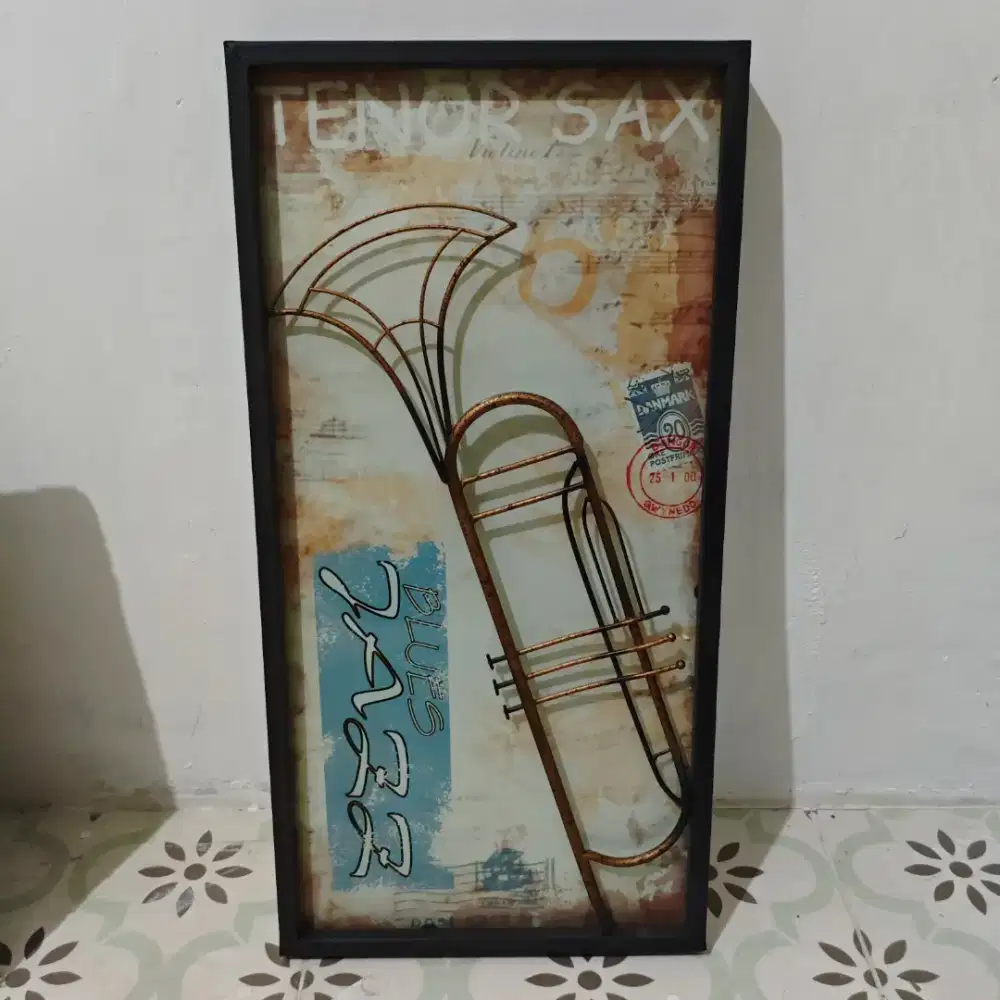 Jual Hiasan Dinding 3D Metal Vintage Jazz