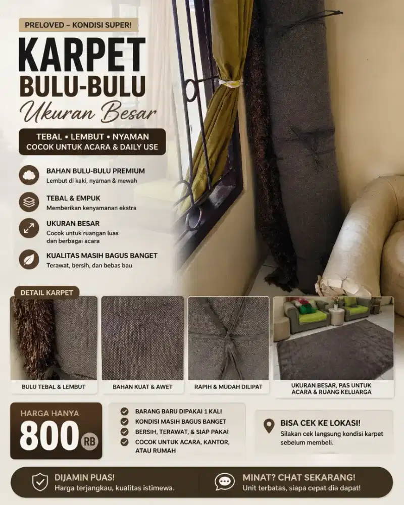 Preloved Karpet Bulu - Bulu