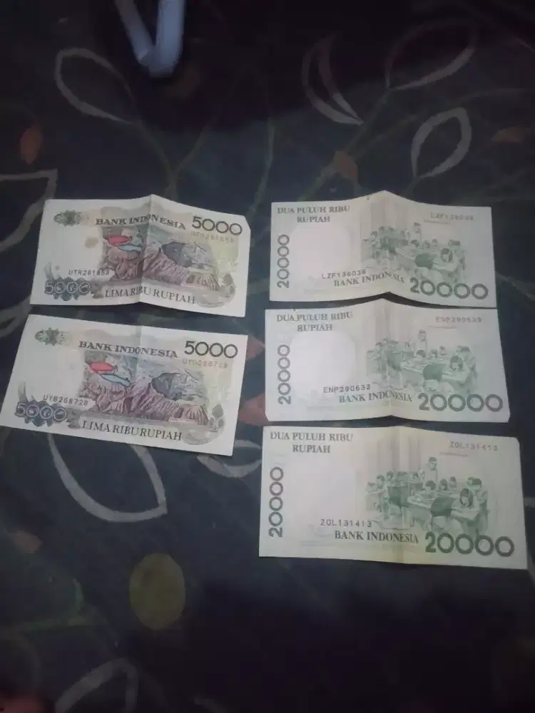 uang lama 20rb dan 5ribu Nomor Cantik/Barter