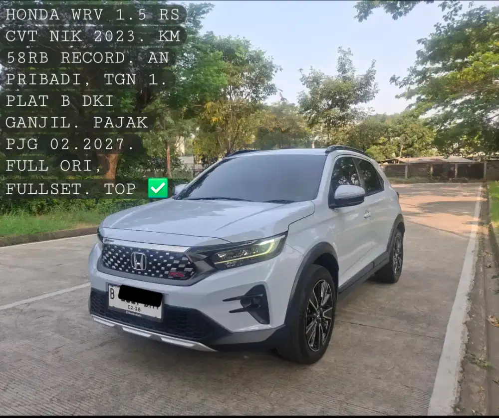 (Harga Cash) WRV RS CVT NIK 2023 Putih