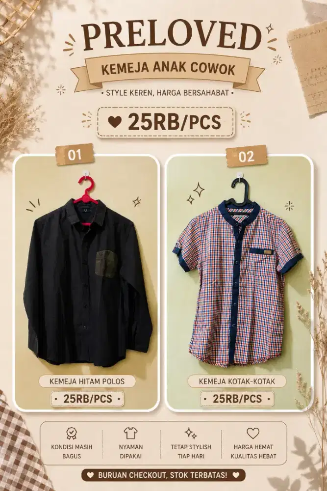Baju Kemeja Anak Cowok