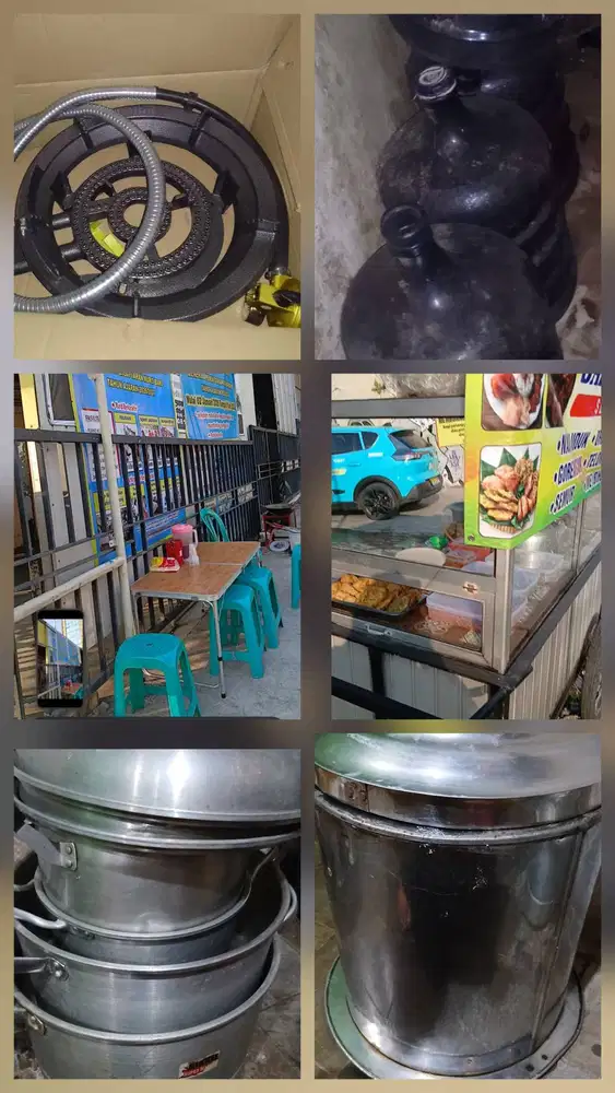 Gerobak stanlies & perlengkapan usaha lainnya