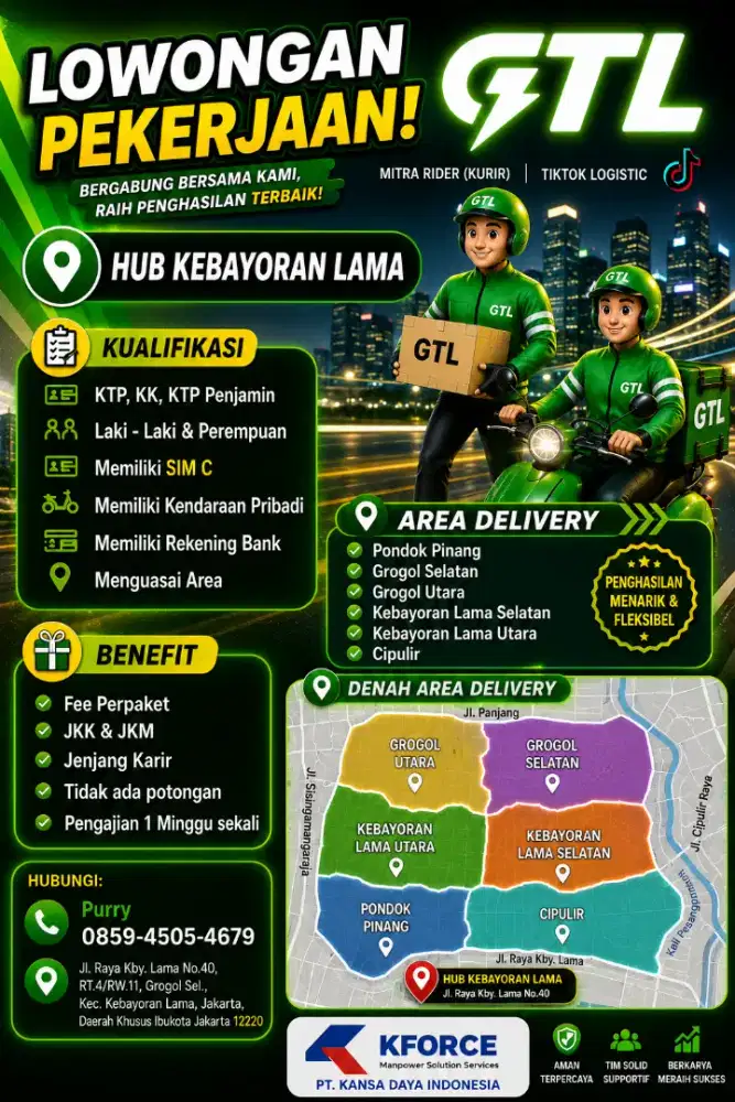 Lowongan kerja kurir GTL