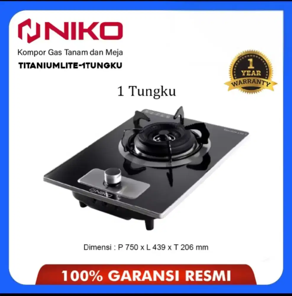 Kompor Niko 1 tungku Stainless steel