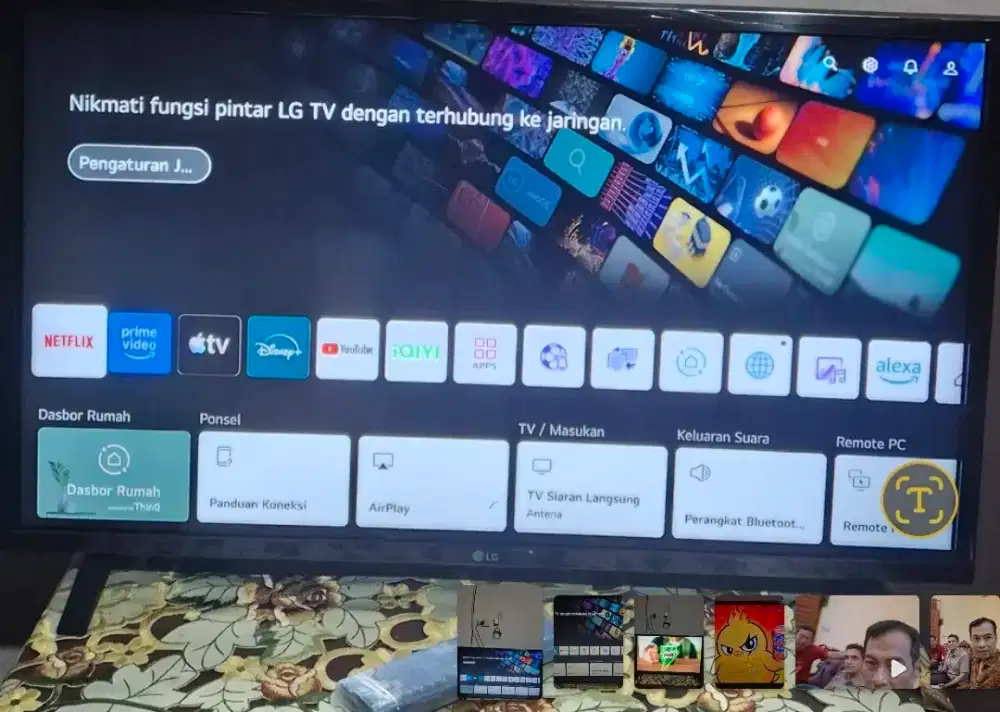 Dijual cepat TV lcd merk LG 32 inch smart tv