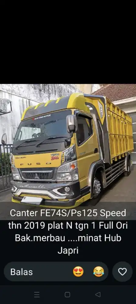 Canter Ps125 Speed thn 19 Bak hrg 395nego