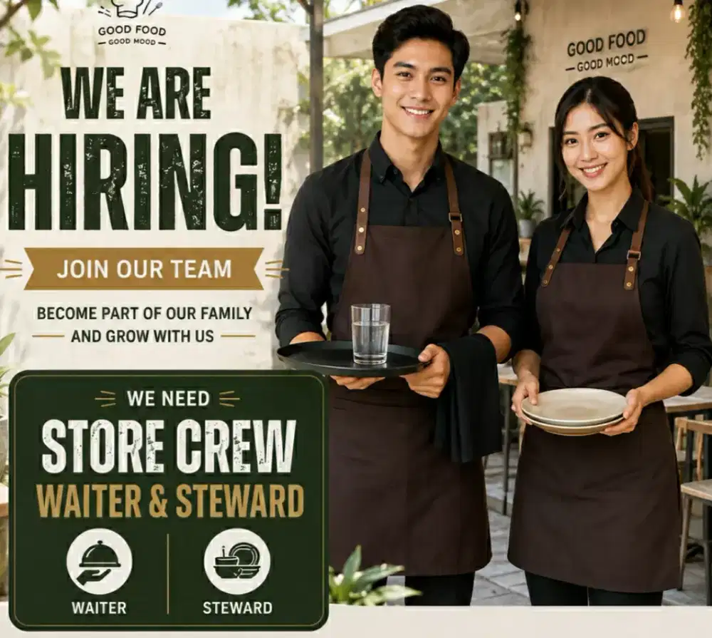 Cari karyawan sebagai waiter & steward