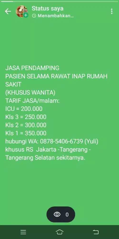 Jasa pendamping Rumah sakit