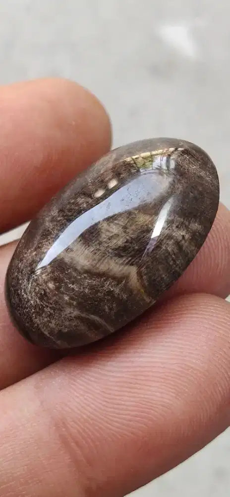 Batu Natural Black MoonStone Origin Srilanka BerCertificate Lab