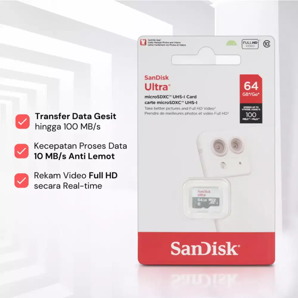SanDisk Ultra microSDHC/SDXC UHS-I Class 10 100MB/s 64GB