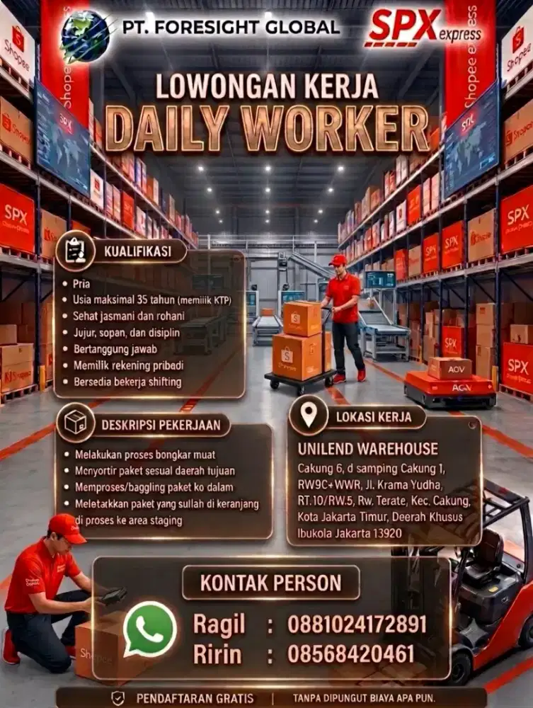 LOKER KHUSUS LAKI-LAKI