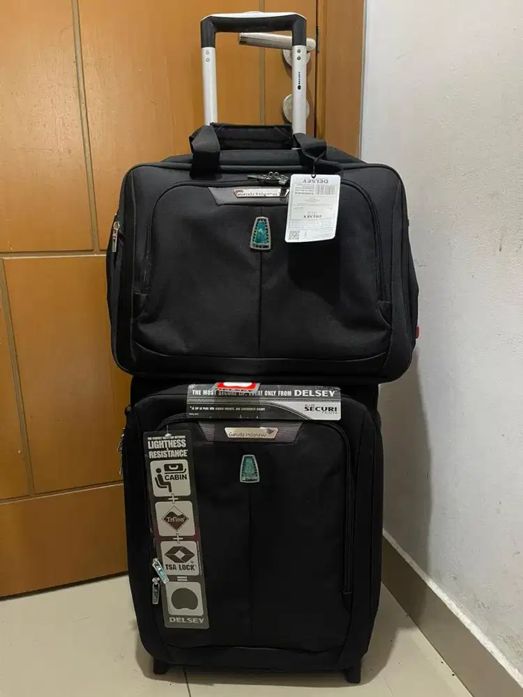 Koper delsey paris X garuda indonesia cabin 20inch & tas laptop