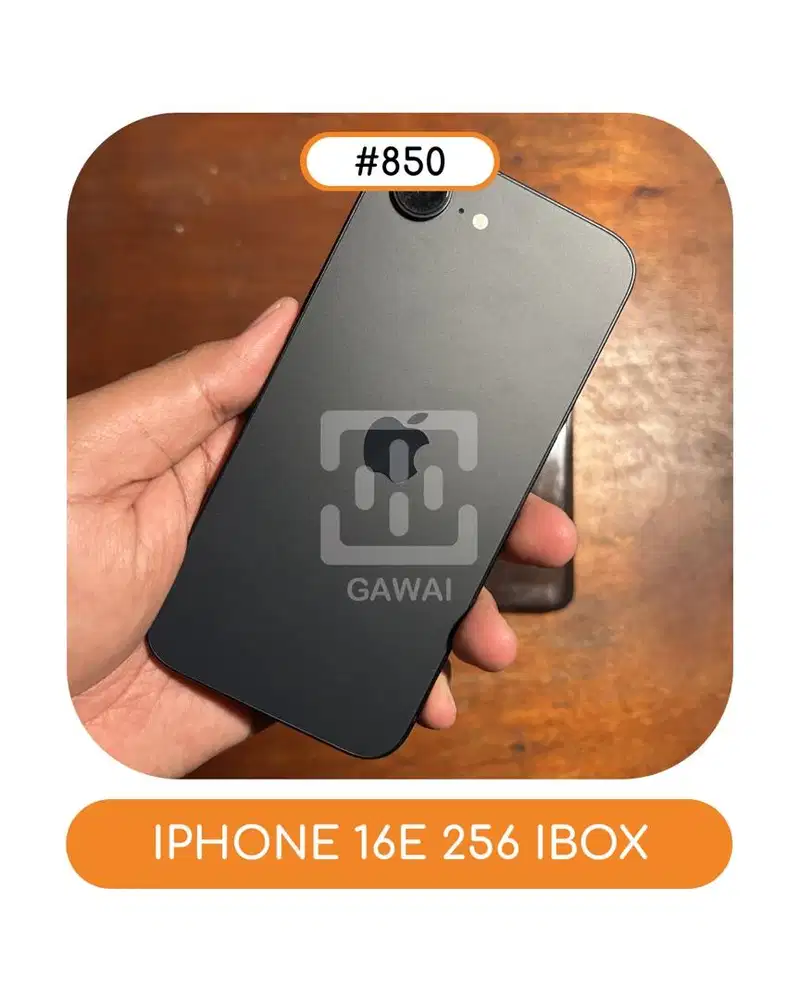 #850 Iphone 16E Black 256 Ibox Garansi 29 June 2027 BH 100%