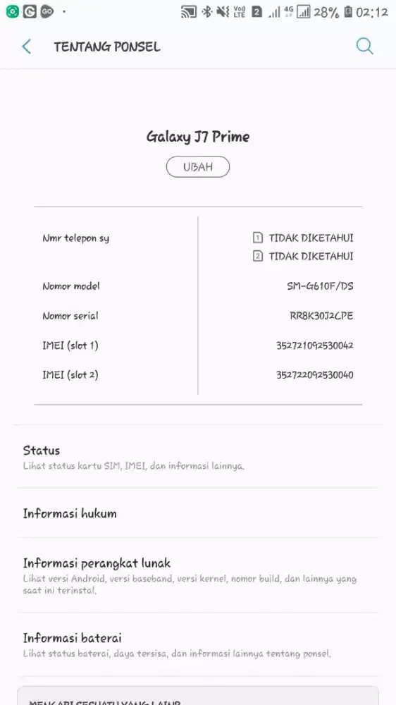 samsung j7 prime ram 3/32 Gb