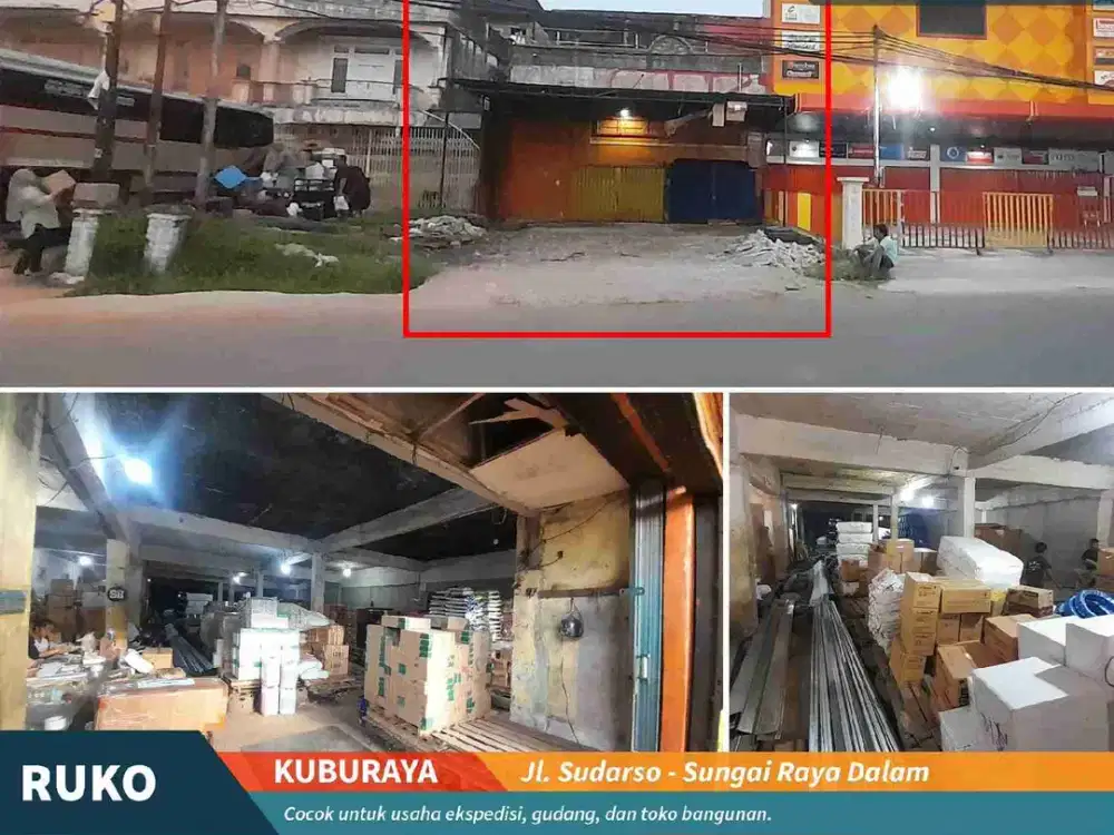 ruko siap usaha jalan sungai raya depan rs sudarso kuburaya pontianak