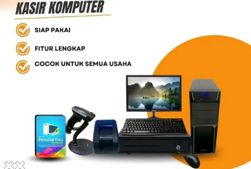 PAKET KOMPUTER KASIR TOKO MINIMARKET DLL LENGKAP SIAP PAKAI TERMURAH