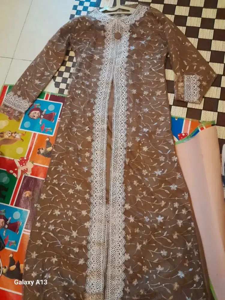 Baju gamis depan brukat