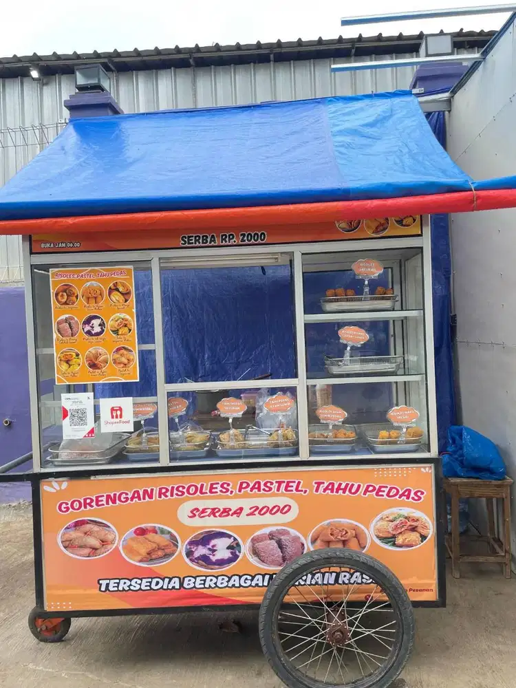 Jual Gerobak Bekas Gorengan Siap Pakai