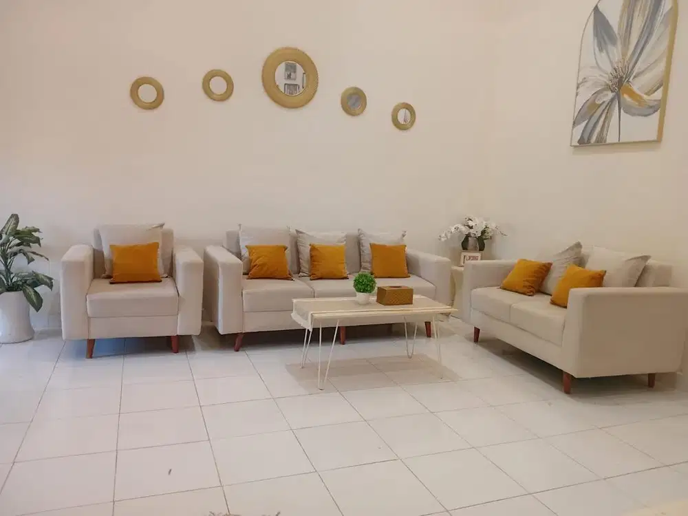 Sofa elegan seat 3-2-1 dan meja