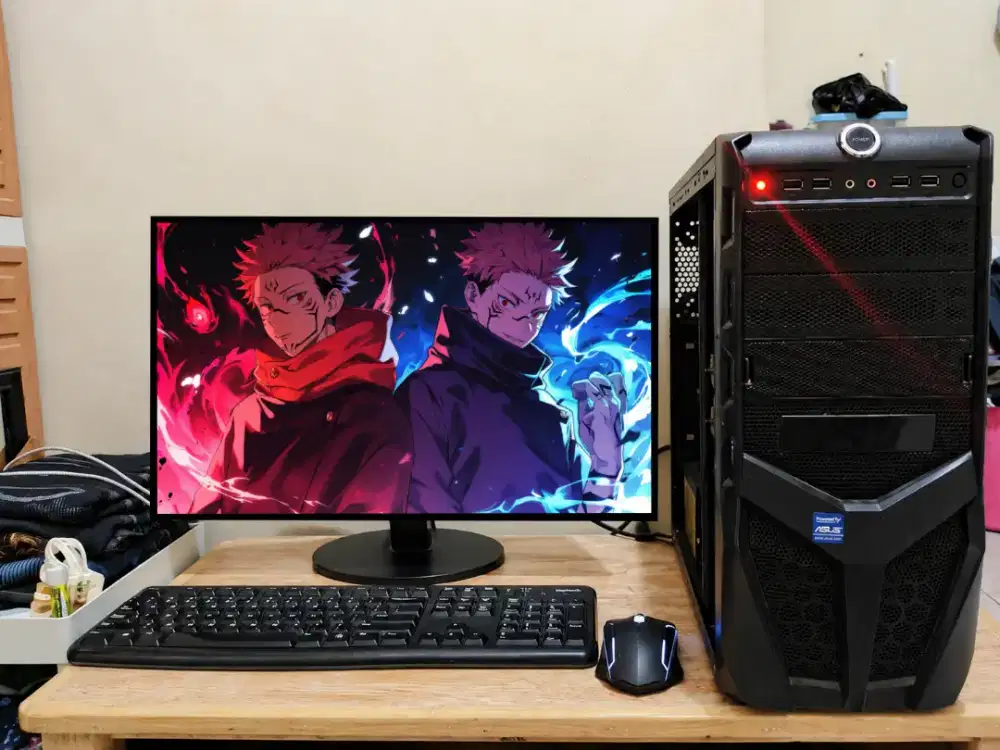 PC GAMING FULSET + LCD + RAM 8 GB + VGA 1 GB + HD 500 GB + GAMES APP