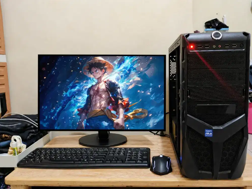 PC GAMING FULSET + LCD + RAM 8 GB + VGA 1 GB + HD 500 GB + GAMES APP
