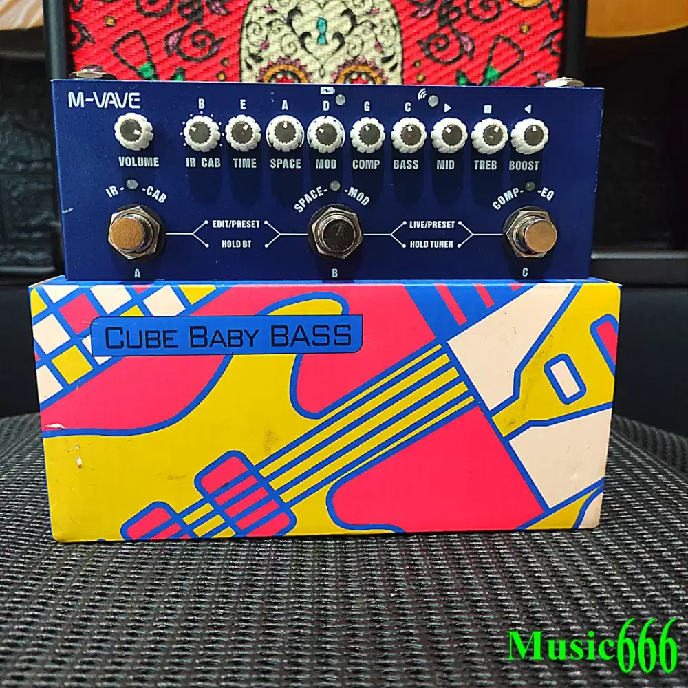 Efek M-VAVE Cube Baby Bass Multi Effects