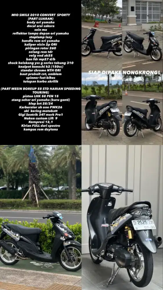JUAL YAMAH MIO SMILE 2010 CONVERT  SPORTY