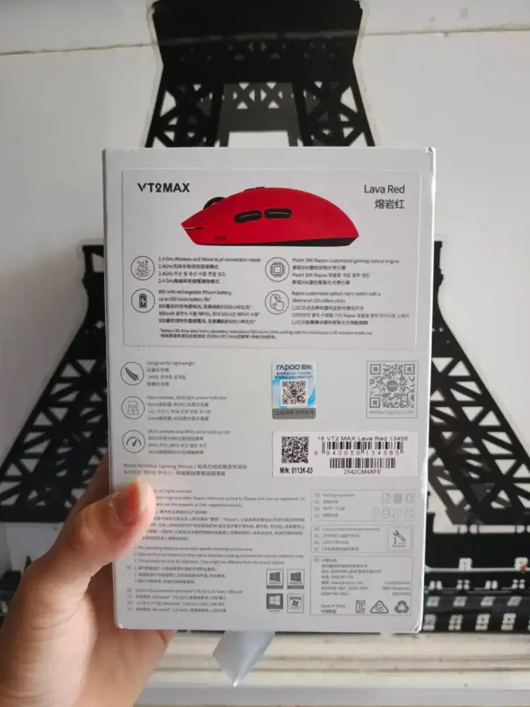 Mouse Gaming Rapoo VT2 Max Baru Segel Garansi Resmi