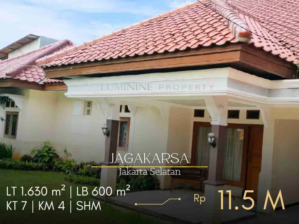 DIJUAL RUMAH MEWAH LUAS & NYAMAN DI JAGAKARSA,DEKAT TOL, BEBAS BANJIR BISA KPR