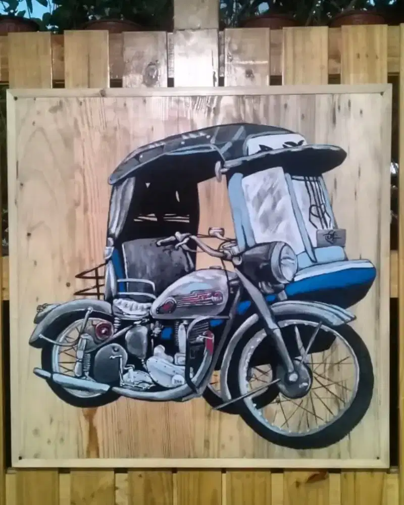 Lukis dinding - Mural (2D - 3D)