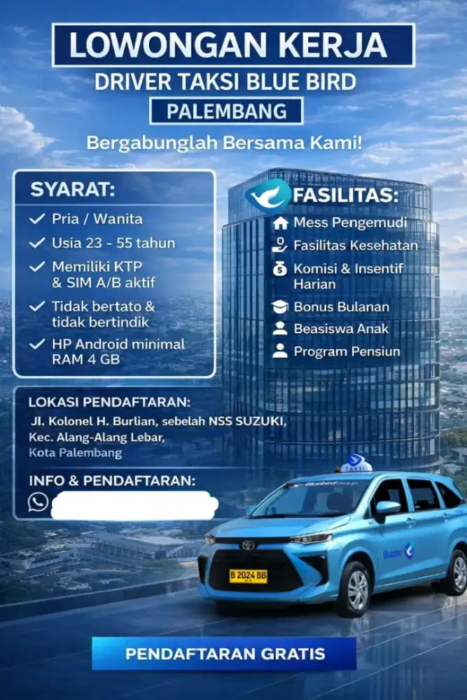 LOKER DRIVER PALEMBANG
