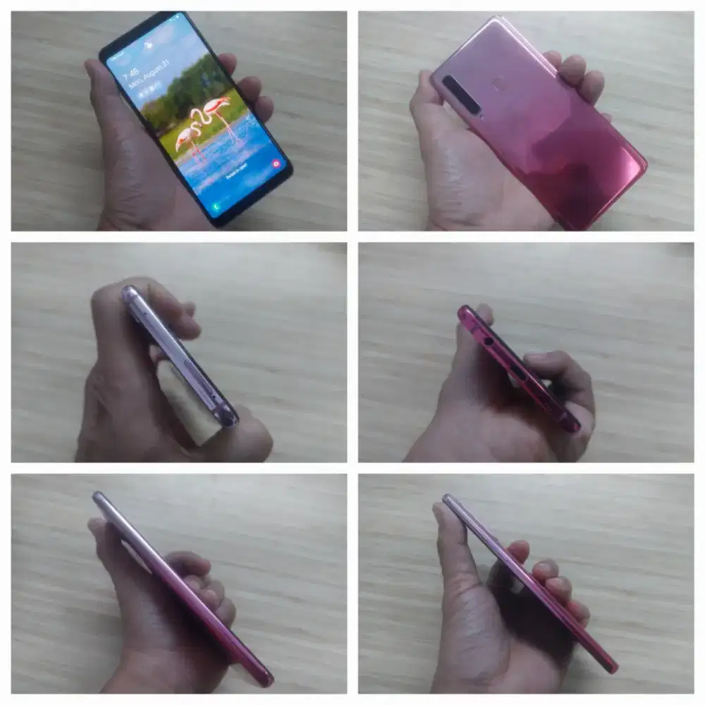 Samsung A9 2018 6/128 GB Pink Mulus No Minus Fullset SEIN Normal 100%