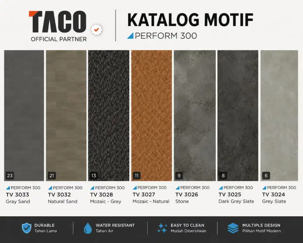 Vinyl lantai taco 5.5mm
