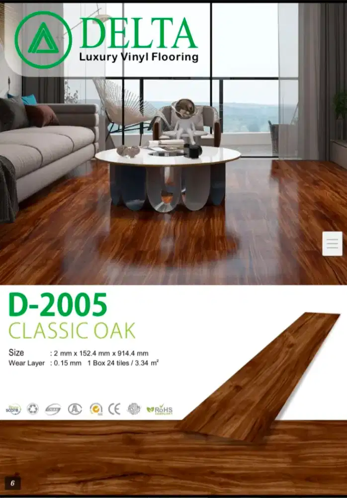 Vinyl lantai delta 2mm