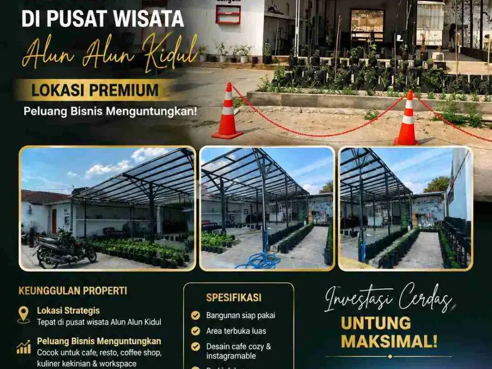 Rumah Cafe di kawasan wisata, Alun Alun kidul Yogya.