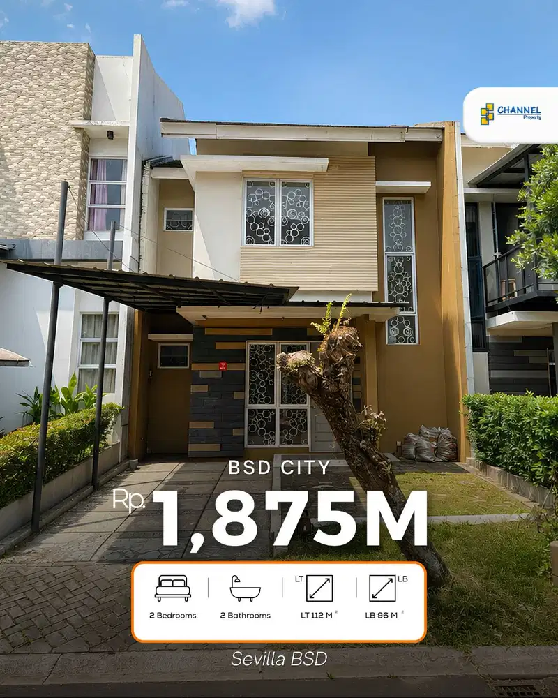Jual Rumah Cluster Siap Huni Dekat Tol dan Stasiun BSD Sevilla