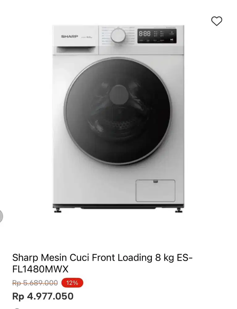 WM SHARP FRONT LOAD 8kg