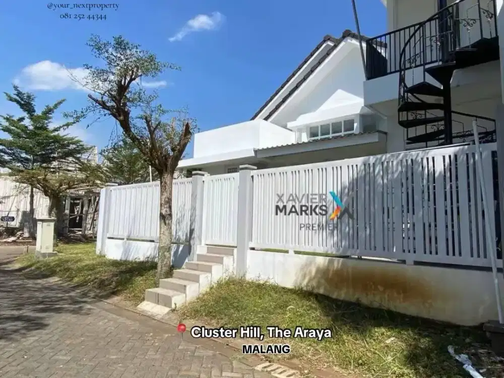 Rumah Hook Modern Furnished di Cluster Hill The Araya Malang